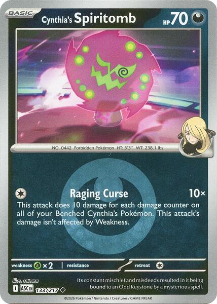 Cynthia's Spiritomb - 133/217 (Energy Symbol Pattern) [ME: Ascended Heroes] #133/217 - NM