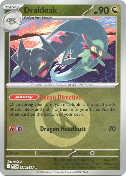 Drakloak - 159/217 (Energy Symbol Pattern) [ME: Ascended Heroes] #159/217 - NM
