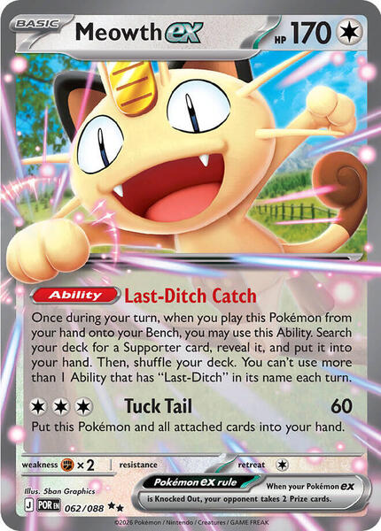 Meowth ex - 062/088 [ME03: Perfect Order] #062/088 - NM