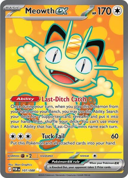 Meowth ex - 107/088 [ME03: Perfect Order] #107/088 - NM