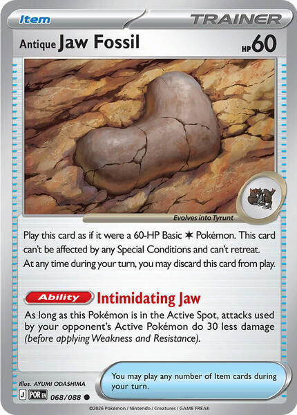 Antique Jaw Fossil [ME03: Perfect Order] #068/088 - NM