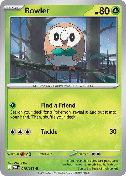 Rowlet - 010/088 [ME03: Perfect Order] #010/088 - NM