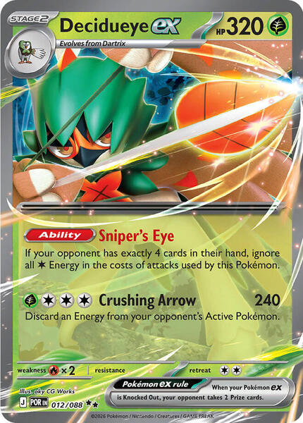 Decidueye ex - 012/088 [ME03: Perfect Order] #012/088 - NM