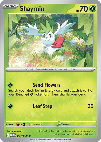 Shaymin [ME03: Perfect Order] #003/088 - NM