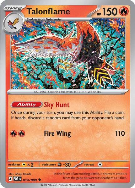 Talonflame - 014/088 [ME03: Perfect Order] #014/088 - NM