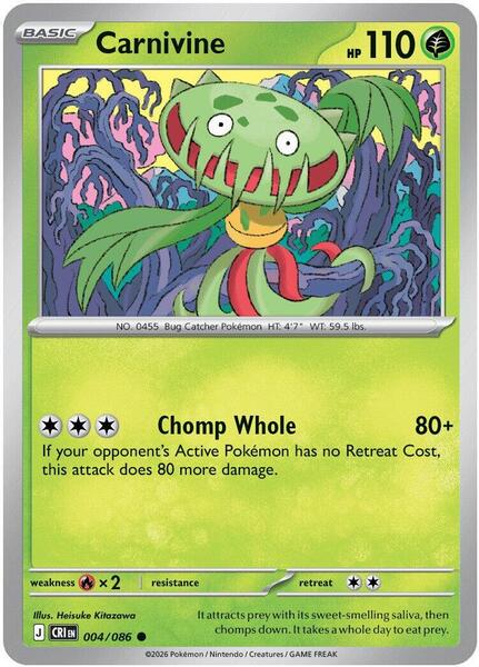 Carnivine [ME04: Chaos Rising] #004/086 - NM