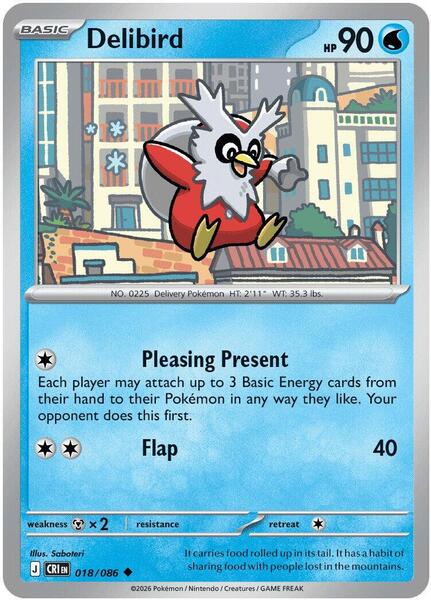 Delibird [ME04: Chaos Rising] #018/086 - NM