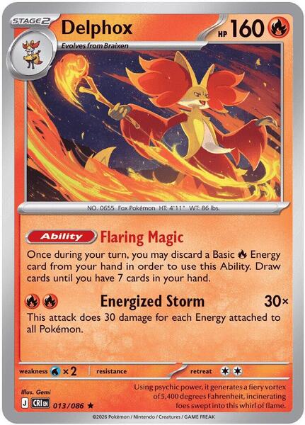 Delphox [ME04: Chaos Rising] #013/086 - NM
