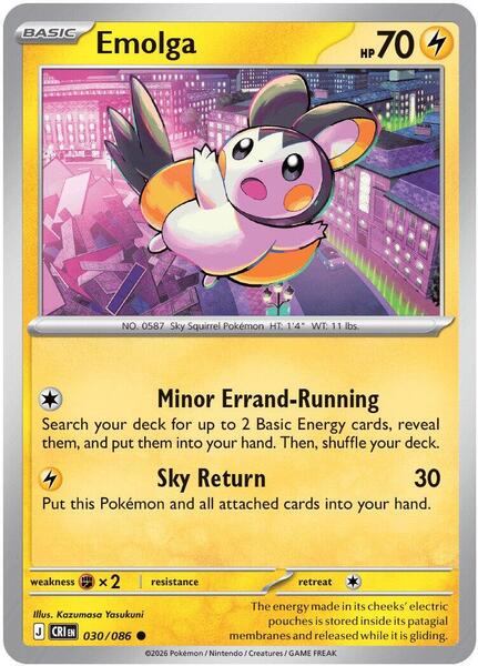 Emolga [ME04: Chaos Rising] #030/086 - NM