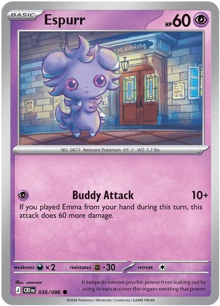 Espurr [ME04: Chaos Rising] #036/086 - NM