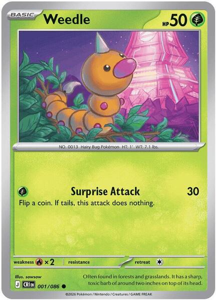 Weedle [ME04: Chaos Rising] #001/086 - NM