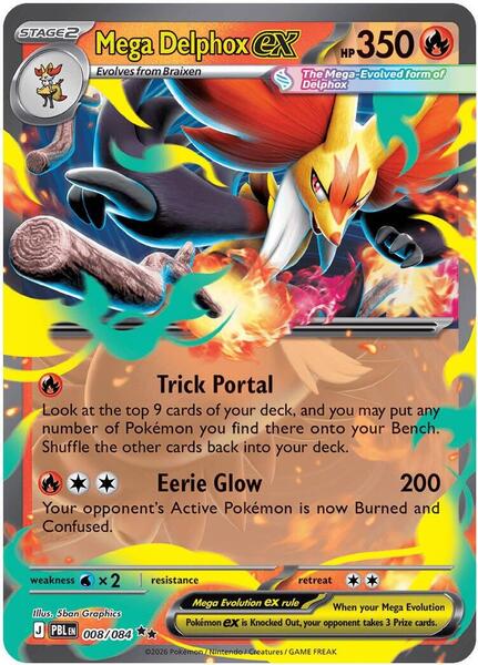 Mega Delphox ex [ME05: Pitch Black] #008/084 - NM