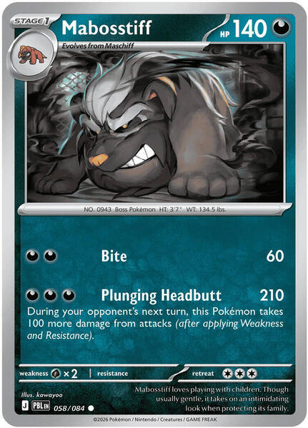 Mabosstiff [ME05: Pitch Black] #058/084 - NM