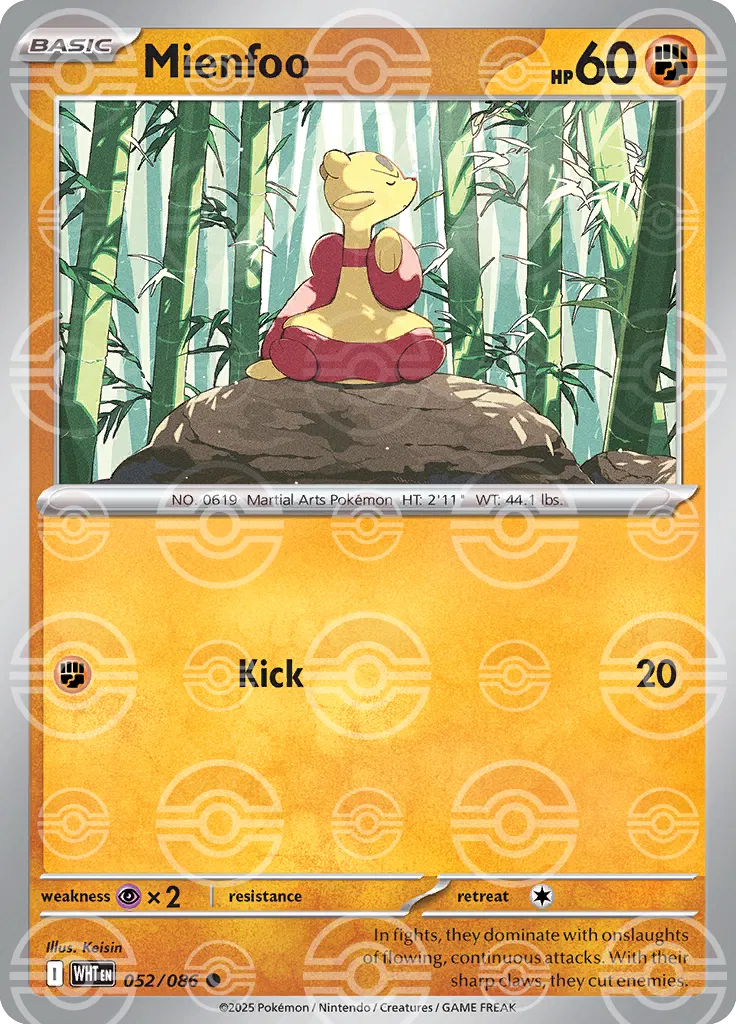Mienfoo (Poke Ball Pattern) [SV: White Flare] #052/086 - NM