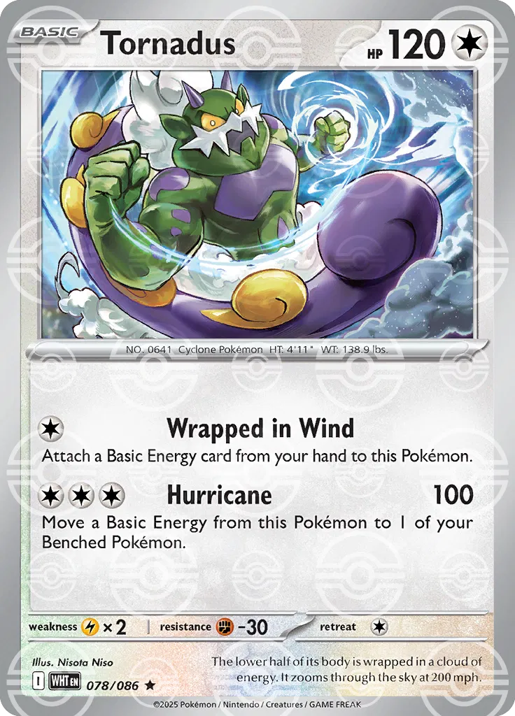 Tornadus (Poke Ball Pattern) [SV: White Flare] #078/086 - NM