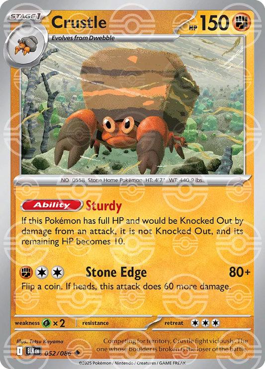 Crustle (Poke Ball Pattern) [SV: Black Bolt] #052/086 - NM