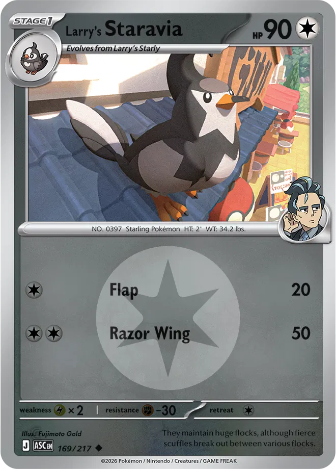 Larry's Staravia (Energy Symbol Pattern) [ME: Ascended Heroes] #169/217 - NM